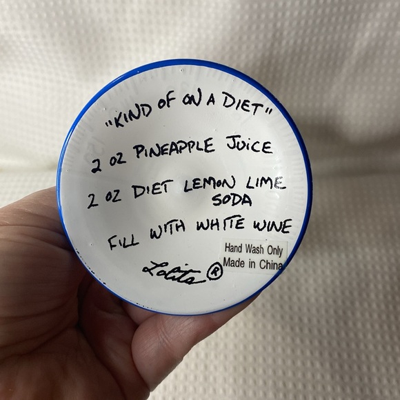 NIB Lolita The Wine Collection “Kind of on a Diet” Hand painted Wine Glass - Picture 5 of 8